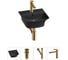 Комплект Wellsee 4 в 1 Lavinia Boho Bathroom Sink накладная/подвесная раковина 35x36 см 20216745R 1