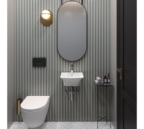 Комплект Wellsee 4 в 1 Lavinia Boho Bathroom Sink накладная/подвесная раковина 35x36 см 20216729R