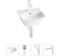 Комплект Wellsee 4 в 1 Lavinia Boho Bathroom Sink накладная/подвесная раковина 35x36 см 20216732R