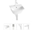 Комплект Wellsee 4 в 1 Lavinia Boho Bathroom Sink накладная/подвесная раковина 35x36 см 20216732R 1