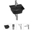 Комплект Wellsee 4 в 1 Lavinia Boho Bathroom Sink накладная/подвесная раковина 35x36 см 20216743R 1