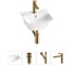 Комплект Wellsee 4 в 1 Lavinia Boho Bathroom Sink накладная/подвесная раковина 35x36 см 20216731R 1