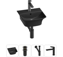 Комплект Wellsee 4 в 1 Lavinia Boho Bathroom Sink накладная/подвесная раковина 35x36 см 20216744R