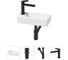 Комплект Wellsee 4 в 1 Lavinia Boho Bathroom Sink накладная/подвесная раковина 37x18 см 20215890R 1