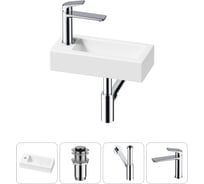 Комплект Wellsee 4 в 1 Lavinia Boho Bathroom Sink накладная/подвесная раковина 37x18 см 20215889R