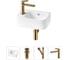 Комплект Wellsee 4 в 1 Lavinia Boho Bathroom Sink накладная/подвесная раковина 37x25 см 20216535R 1