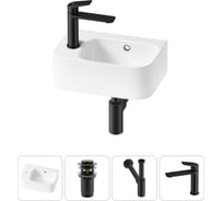 Комплект Wellsee 4 в 1 Lavinia Boho Bathroom Sink накладная/подвесная раковина 37x25 см 20216534R