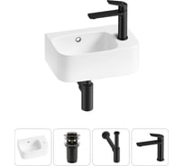 Комплект Wellsee 4 в 1 Lavinia Boho Bathroom Sink накладная/подвесная раковина 37x25 см 20216562R