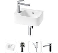 Комплект Wellsee 4 в 1 Lavinia Boho Bathroom Sink накладная/подвесная раковина 37x25 см 20216533R