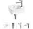 Комплект Wellsee 4 в 1 Lavinia Boho Bathroom Sink накладная/подвесная раковина 37x25 см 20216561R 1