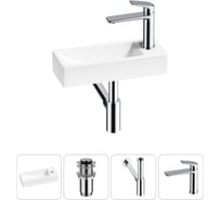 Комплект Wellsee 4 в 1 Lavinia Boho Bathroom Sink накладная/подвесная раковина 38x14 см 20215945R