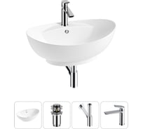 Комплект Wellsee 4 в 1 Lavinia Boho Bathroom Sink накладная раковина 59x39 см 20215151R