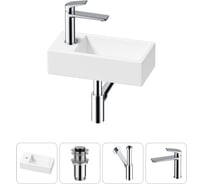 Комплект Wellsee 4 в 1 Lavinia Boho Bathroom Sink накладная/подвесная раковина 40x20 см 20216001R