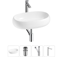 Комплект Wellsee 4 в 1 Lavinia Boho Bathroom Sink накладная раковина 56x33 см 20215087R