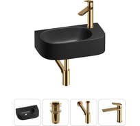 Комплект Wellsee 4 в 1 Lavinia Boho Bathroom Sink накладная/подвесная раковина 40x22 см 20216325R