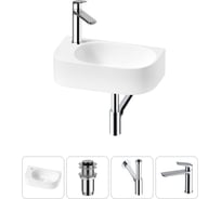 Комплект Wellsee 4 в 1 Lavinia Boho Bathroom Sink накладная/подвесная раковина 40x22 см 20216337R
