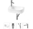 Комплект Wellsee 4 в 1 Lavinia Boho Bathroom Sink накладная/подвесная раковина 40x22 см 20216337R 1