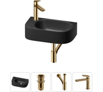 Комплект Wellsee 4 в 1 Lavinia Boho Bathroom Sink накладная/подвесная раковина 40x22 см 20216353R