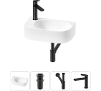 Комплект Wellsee 4 в 1 Lavinia Boho Bathroom Sink накладная/подвесная раковина 40x22 см 20216338R