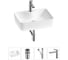 Комплект Wellsee 4 в 1 Lavinia Boho Bathroom Sink накладная раковина 48x37 см 20215263R 1