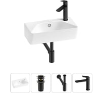 Комплект Wellsee 4 в 1 Lavinia Boho Bathroom Sink накладная/подвесная раковина 40x22 см 20216422R