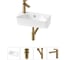 Комплект Wellsee 4 в 1 Lavinia Boho Bathroom Sink накладная/подвесная раковина 40x22 см 20216451R 1