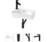 Комплект Wellsee 4 в 1 Lavinia Boho Bathroom Sink накладная/подвесная раковина 40x22 см 20216450R 1