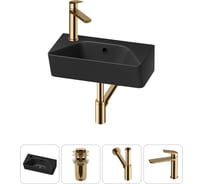 Комплект Wellsee 4 в 1 Lavinia Boho Bathroom Sink накладная/подвесная раковина 40x22 см 20216465R