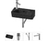 Комплект Wellsee 4 в 1 Lavinia Boho Bathroom Sink накладная/подвесная раковина 40x22 см 20216463R 1
