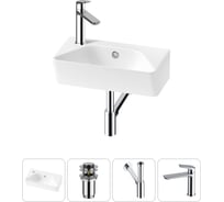 Комплект Wellsee 4 в 1 Lavinia Boho Bathroom Sink накладная/подвесная раковина 40x22 см 20216449R