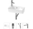 Комплект Wellsee 4 в 1 Lavinia Boho Bathroom Sink накладная/подвесная раковина 40x22 см 20216449R 1