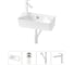 Комплект Wellsee 4 в 1 Lavinia Boho Bathroom Sink накладная/подвесная раковина 40x22 см 20216452R 1