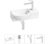 Комплект Wellsee 4 в 1 Lavinia Boho Bathroom Sink накладная/подвесная раковина 40x23 см 20216060R