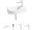 Комплект Wellsee 4 в 1 Lavinia Boho Bathroom Sink накладная/подвесная раковина 40x23 см 20216060R 1