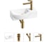 Комплект Wellsee 4 в 1 Lavinia Boho Bathroom Sink накладная/подвесная раковина 40x23 см 20216059R 1