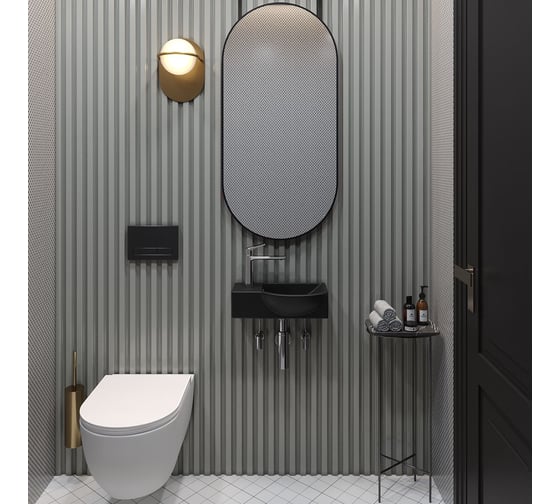 Комплект Wellsee 4 в 1 Lavinia Boho Bathroom Sink накладная/подвесная раковина 40x23 см 20216045R