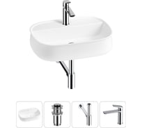 Комплект Wellsee 4 в 1 Lavinia Boho Bathroom Sink накладная раковина 55x40 см 20215500R