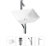Комплект Wellsee 4 в 1 Lavinia Boho Bathroom Sink накладная раковина 42x42 см 20215167R