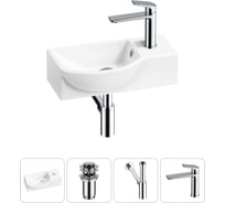 Комплект Wellsee 4 в 1 Lavinia Boho Bathroom Sink накладная/подвесная раковина 40x23 см 20216057R