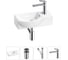 Комплект Wellsee 4 в 1 Lavinia Boho Bathroom Sink накладная/подвесная раковина 40x23 см 20216057R 1
