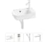 Комплект Wellsee 4 в 1 Lavinia Boho Bathroom Sink накладная/подвесная раковина 40x24 см 20216368R 1