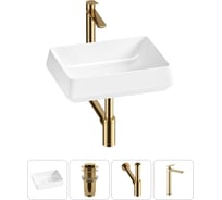 Комплект Wellsee 4 в 1 Lavinia Boho Bathroom Sink накладная раковина 50x38 см 20215438R