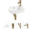 Комплект Wellsee 4 в 1 Lavinia Boho Bathroom Sink накладная/подвесная раковина 40x24 см 20216367R 1
