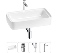 Комплект Wellsee 4 в 1 Lavinia Boho Bathroom Sink накладная раковина 75x40 см 20215340R