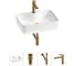 Комплект Wellsee 4 в 1 Lavinia Boho Bathroom Sink накладная раковина 48x37 см 20215265R 1