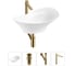 Комплект Wellsee 4 в 1 Lavinia Boho Bathroom Sink накладная раковина 56x33 см 20215358R 1