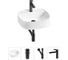 Комплект Wellsee 4 в 1 Lavinia Boho Bathroom Sink накладная раковина 42x42 см 20215485R 1
