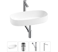 Комплект Wellsee 4 в 1 Lavinia Boho Bathroom Sink накладная раковина 68x36 см 20215845R