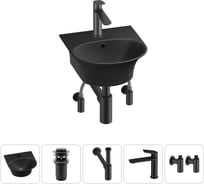 Комплект Wellsee 5 в 1 Lavinia Boho Bathroom Sink накладная/подвесная раковина 34x36 см 20216663R