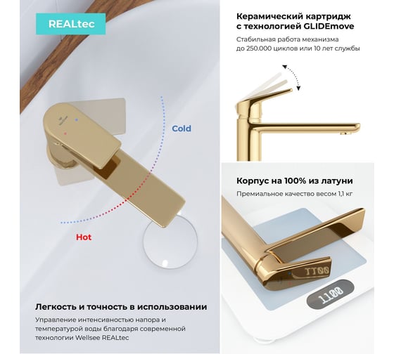 Комплект Wellsee 5 в 1 Lavinia Boho Bathroom Sink накладная/подвесная раковина 34x36 см 20216664R